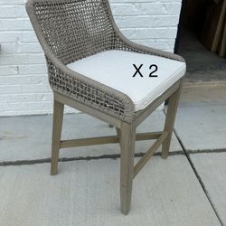Counter Height Indoor/Outdoor Stools (2)