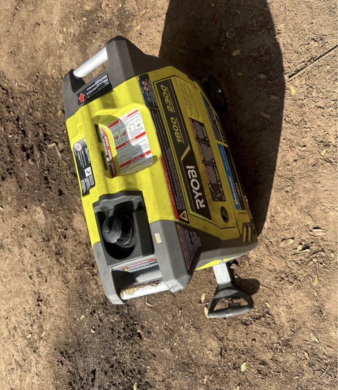 RYOBI 2,300-Watt Recoil Start Bluetooth Super Quiet Gasoline Powered Digital Inverter Generator with