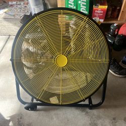 VAGKRI 24 Inch Industrial Drum Fan, 320W High Velocity Floor Fan, 3 Speed Hea...