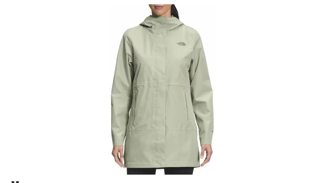 The North Face Women's Woodmont Rain Parka Hooded Jacket Waterproof, Size XS