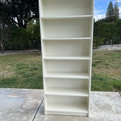 White 6-Shelf Bookcase