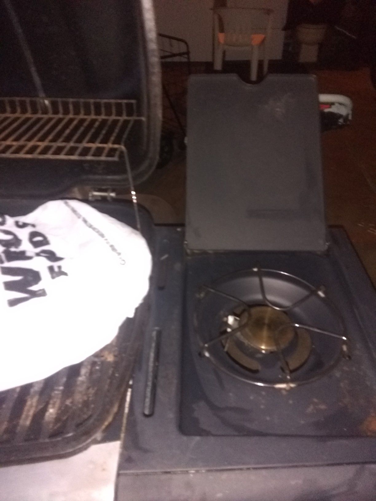 BBQ with propane tank