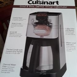 Cuisinart Grind and Brew 10 Cup Coffee Maker.  New In Box. With Original Receipt.