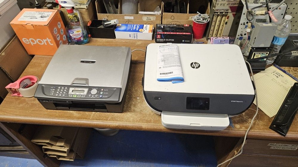 HP Envy Photo 6252 Photo Printer And Brother MFC 210C Printer