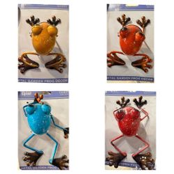 Alpine Corporation Metal Garden Frog Décor – Outdoor Wall & Yard Art