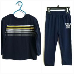 Garanimals boy's navy blue long sleeve t shirt and pants size 3T