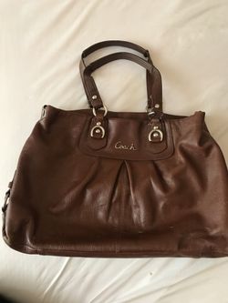 Brown Leather Coach Purse Handbag