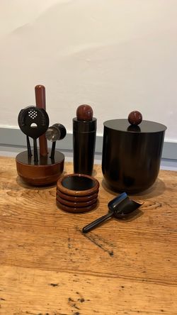 NEW Harlan Lacquer West Elm bar set (retail $300)