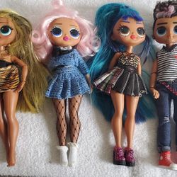 4 LOL Surprise Dolls 