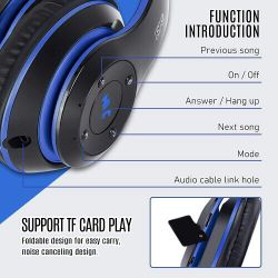 Headphones 5.0 Bluetooth Or Wired  FM Radio, Memory Card Reader Equalizer Deep Bass!!