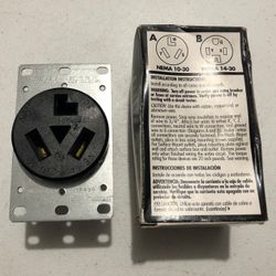 Dryer Outlet 30A-125/250V 3 Pole 4 Wire 