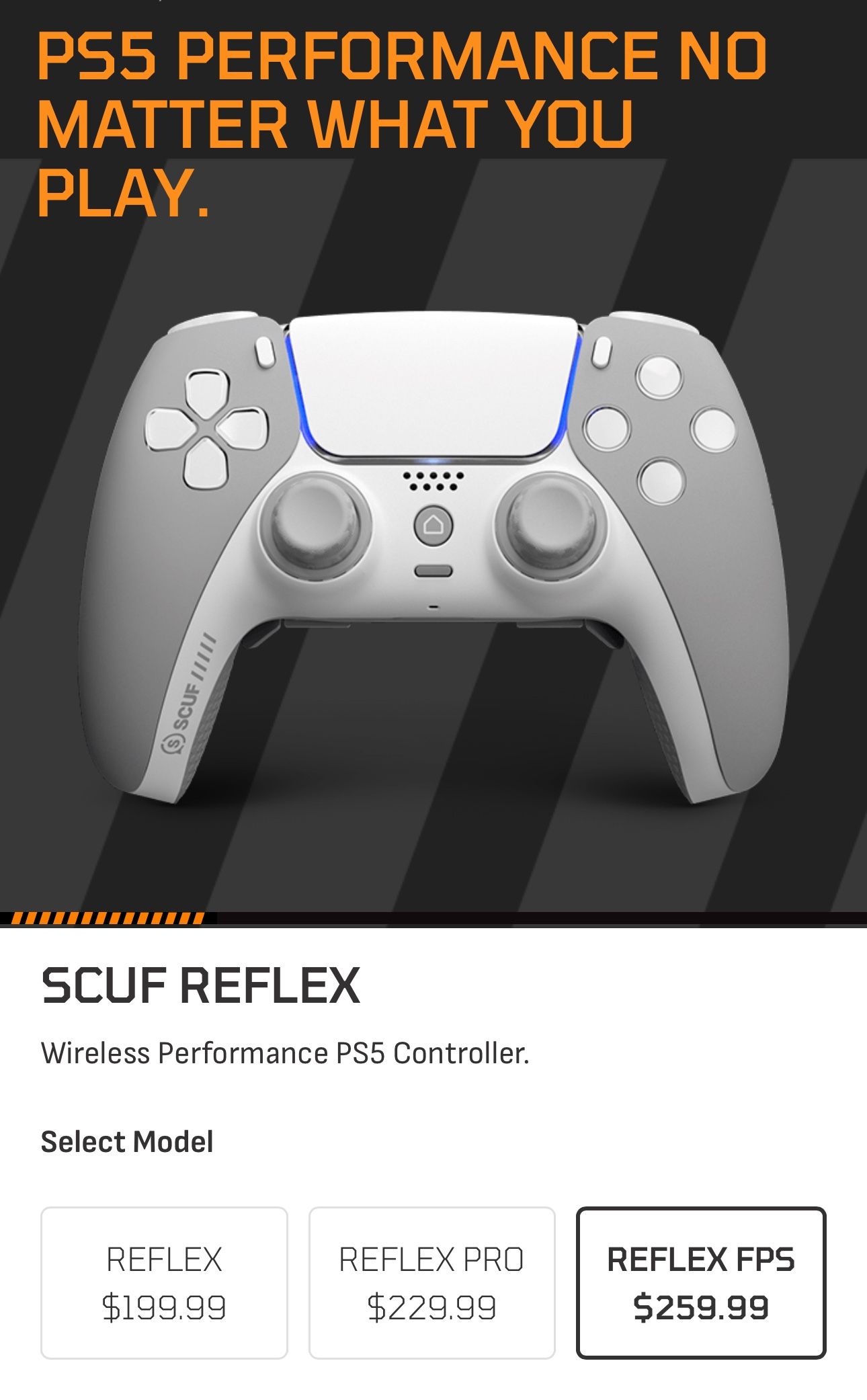 SCUF REFLEX FPS PS5 CONTROLLER $200