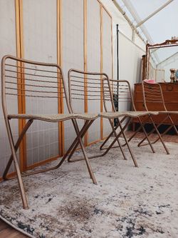Mid Century Dining Foldable Chairs, 4/6