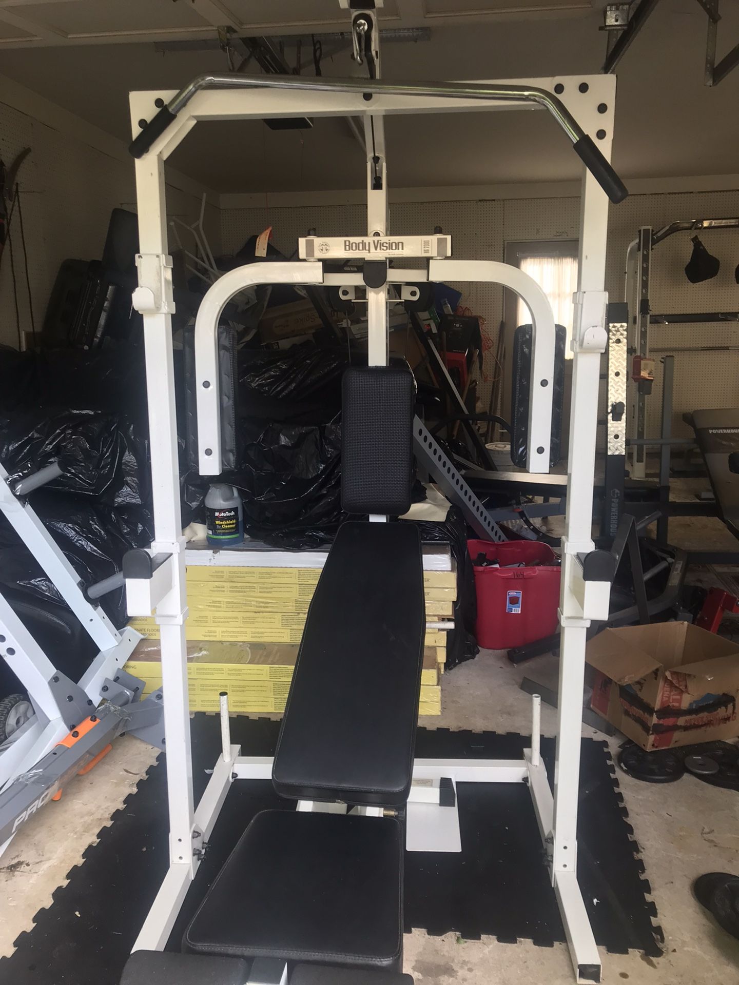 pully system squat Rack weight rack with adjustble weight bench