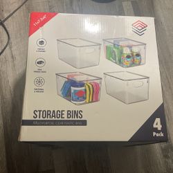 New Storage Bins Multi Purpose Clear Plastic Bins 