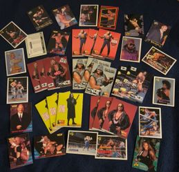 Vintage WWF WCW nWo Wrestling Card Lot – Sting Macho Man Bret Hart Nash DDP