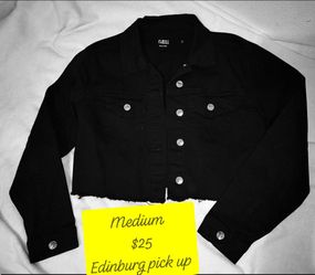 New black jean jacket (no tags) $25 firm edinburg pick up