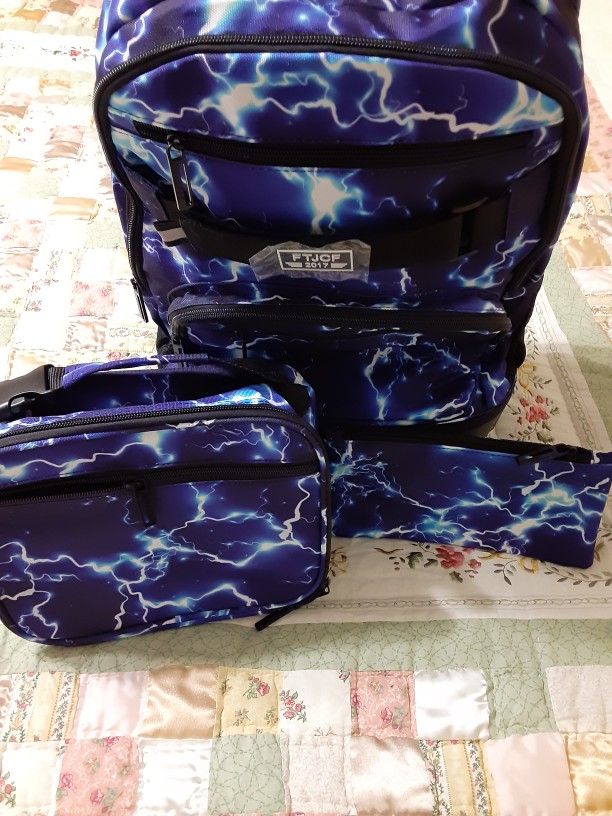 FTJCF 3 PIECE ROLLING BACKPACK 🎒 