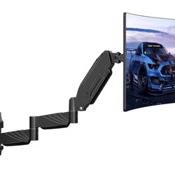 MOUNT PRO Monitor Wall Mount for 13 to 32 inch Computer Screen, Extra Long Adjustable Single Wall Mount Monitor Arm, Full Motion Vesa Wall Bracket 100