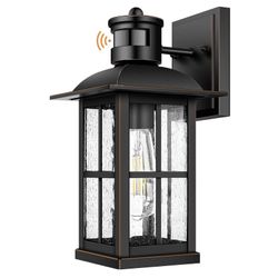 Motion Sensor Outdoor Light - Advanced Dusk to Dawn Exterior Lantern Fixtures Wall Sconce, Waterproof Porch Light Fixtures