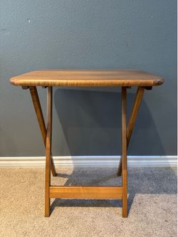 Wooden Folding TV Tray Table