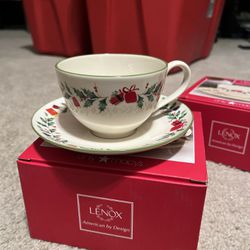 Lenox Holiday Inspirations Cup & Saucer Set - New In Box