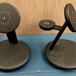 2 PEXXUS 3-in-1 Wireless Chargers for iPhone, Apple Watch & AirPods