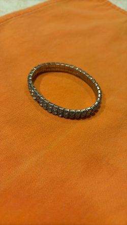 Vintage Silvertone Stretch Bracelet