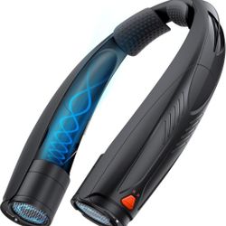 Portable Neck Fan, 6000mAh Rechargeable Personal Fan with 6 Speeds, Up to 20 Hours Runtime, 360° Cooling Wearable Fan with LED Light, Hands-Free Fan f