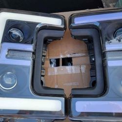 17-19 Ford F250 F350 F450 F550 LED DRL Projector Headlights Luces Calaveras Micas Faros Foco Faroles Headlamps 