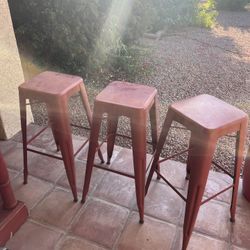  3 Sturdy metal stools
