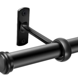 1 Inch Curtain Rods, Curtain Rods for Windows 28 to 48, Black Curtain Rods, Outdoor Curtain Rod, Adjustable Curtain Rod, Short Curtain Rod, Heavy Duty