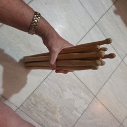 5 Pairs Of Used Drumsticks