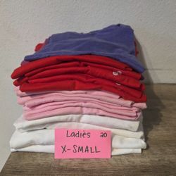 EXTRA SMALL Ladies Blank Tees Bulk Lot