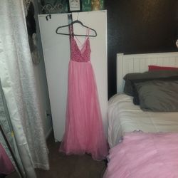 Bubblegum Pink Prom Dress Or For Weddings Small