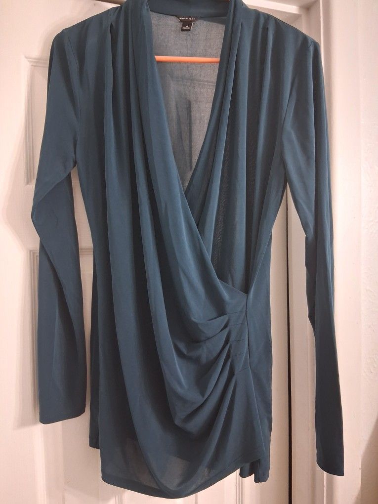 Dark Green Women's Blouse, Sheer