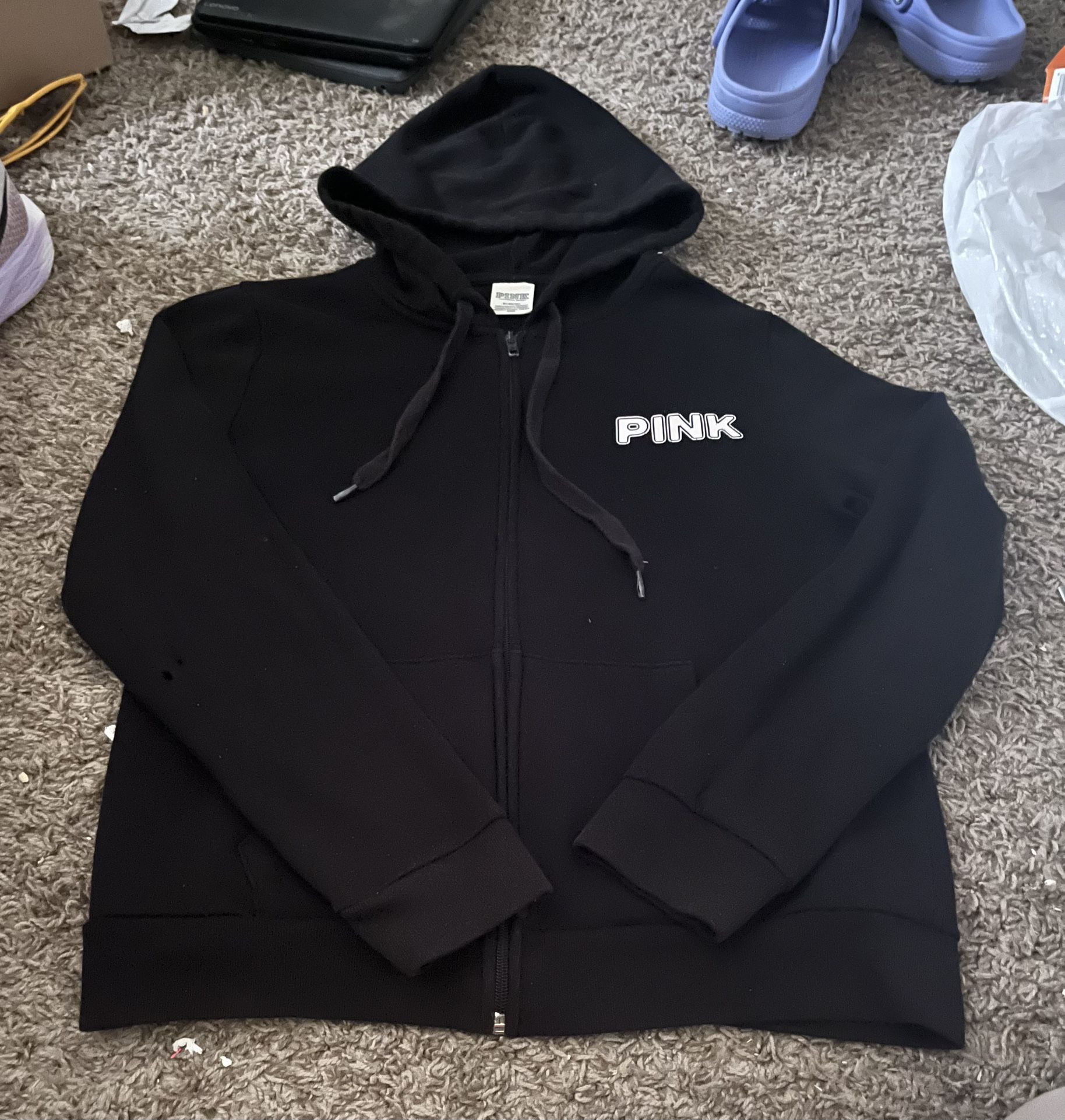 Pink Victoria’s Secret M Varsity Jacket 