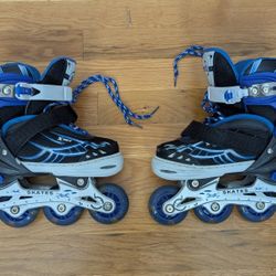 Kid's Adjustable Size Roller Blades, Like New Condition 