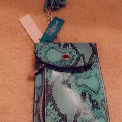 Kohl’s Turquoise Snake Style Purse 