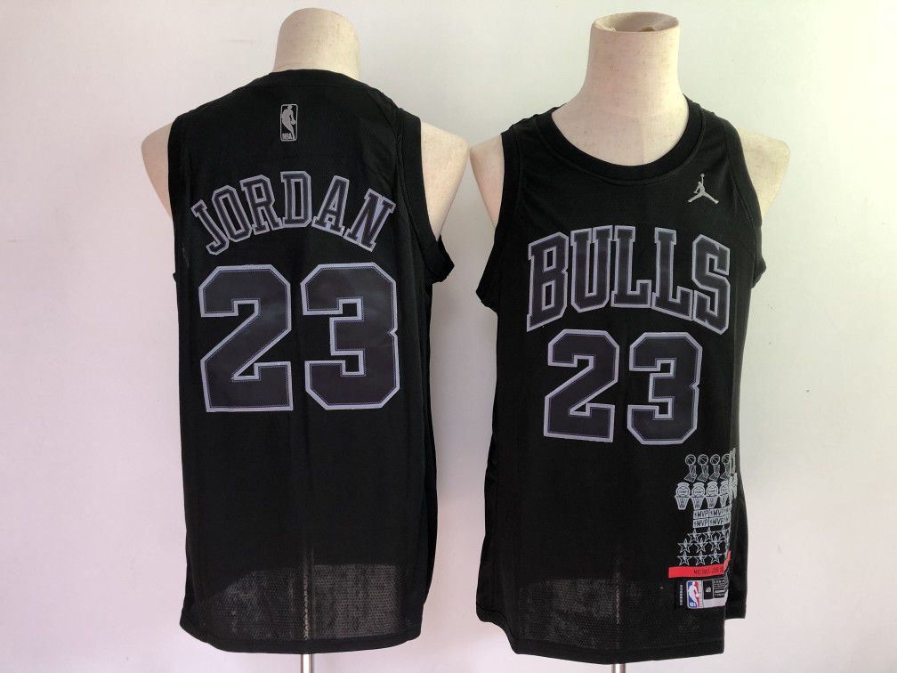 NBA Bulls 23 Jordan Mvp Black Jordan Men Jersey
