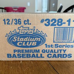 1991 TOPPS STADIUM CLUB SERIES 1 BASEBALL CARD CASE, SEALED.