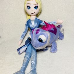 Frozen 2 Plush Tos Elsa + Bruni Walk & Go Fire Spirit Plushy