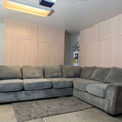Silver Gray Sectional- Free Delivery 