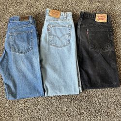 Levi Strauss & Co Jeans 32x32 – Light Blue & Black (2 Pairs Bundle)