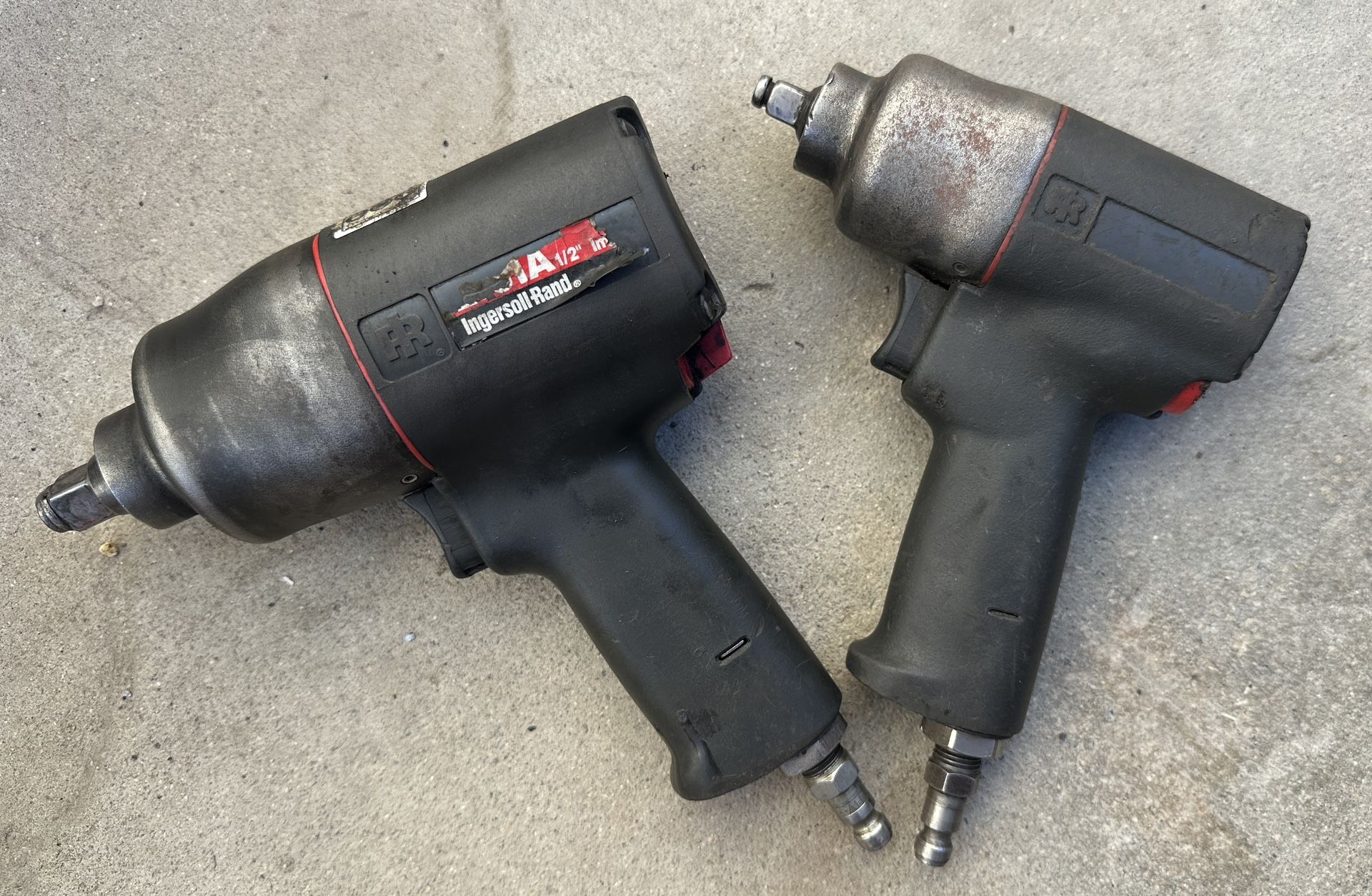 Ingersoll Rand Air Impact Gun And A Pneumatic Air Ratchet