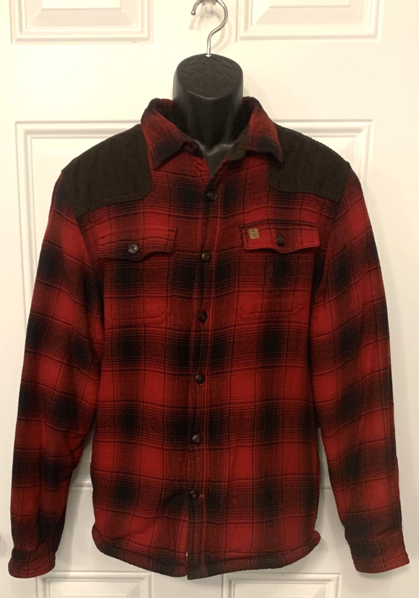 Coleman Red Plaid Flannel Jacket Shirt