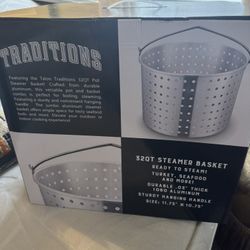 New In Box 32 Qt Aluminum Steamer Basket