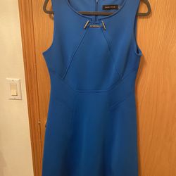 Ivanka trump size 12 dark teal dress with gold accents