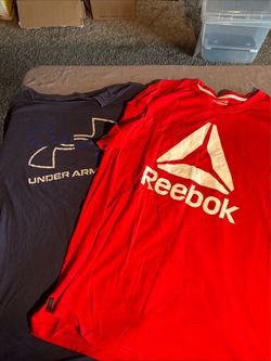 Lot Of 2 Vintage Graphic Tshirts Reebok & Under Armour 2XL & XL
