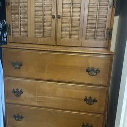 Antique Wood Dresser 